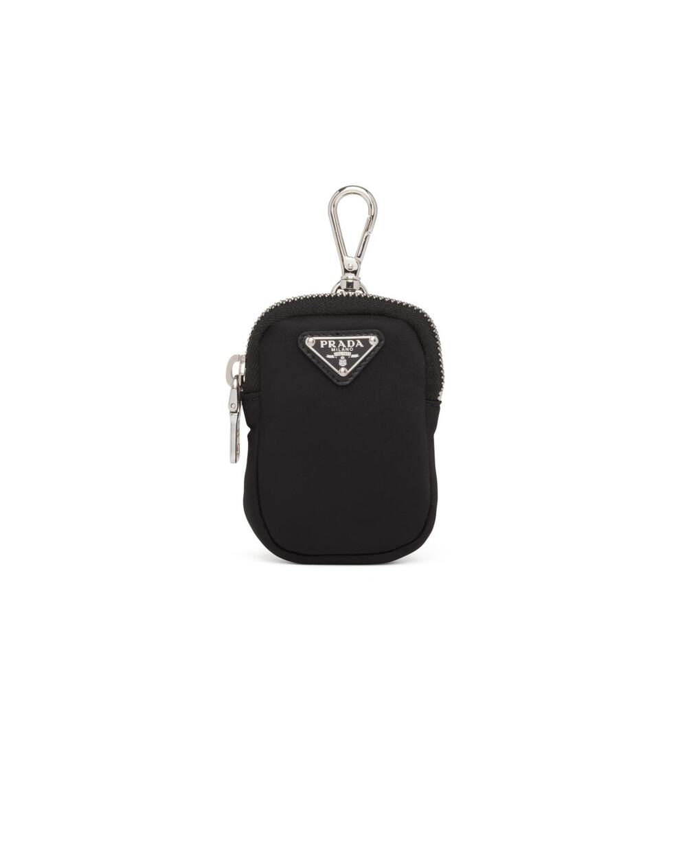 Prada Re-Nylon Mini Pouch with Keychain Black 1TT119